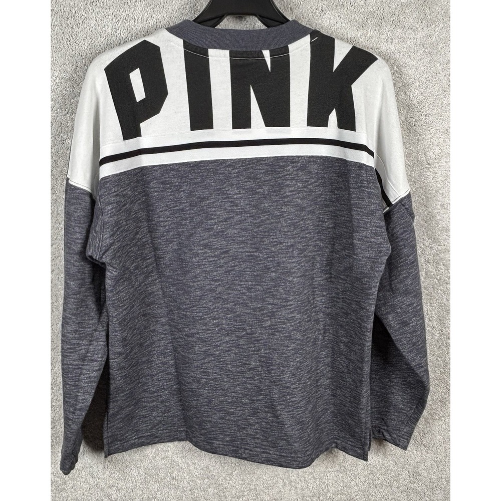 PINK Victoria's Secret Dark Gray Sweatshirt Pullover Oversized Loose Fit XS